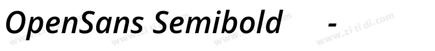OpenSans Semibold 半粗字体转换